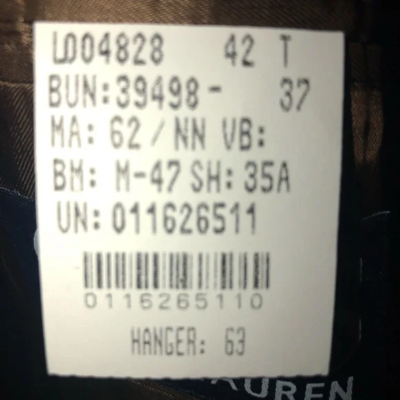 CHAPS 100% Wool Sport Coat 42T - Picture 6 of 7